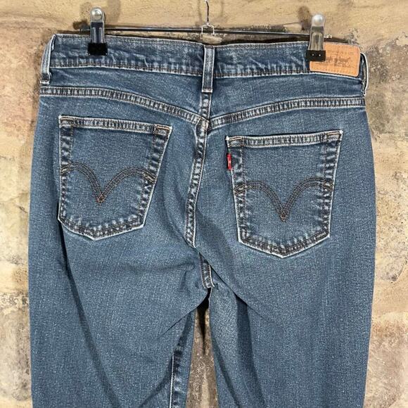 Levi's 515 Jeans Capri Blue Woman's 10 Stretch Casual Summer Vacation Basic - Picture 6 of 14